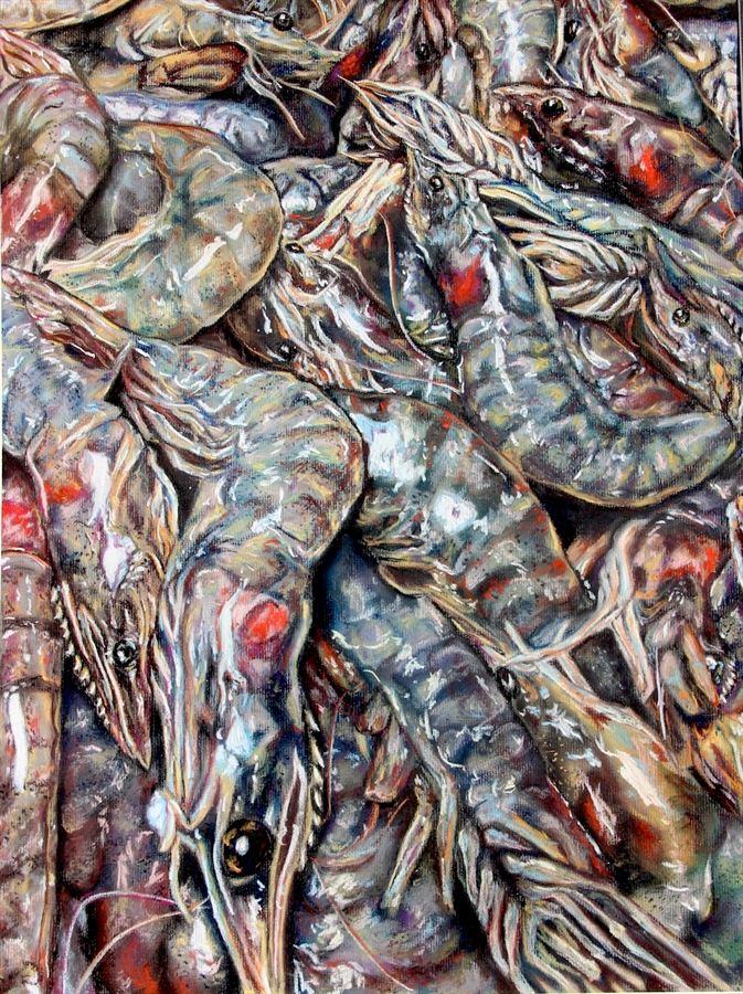 Prawns - drawing by Han Wen Zhang