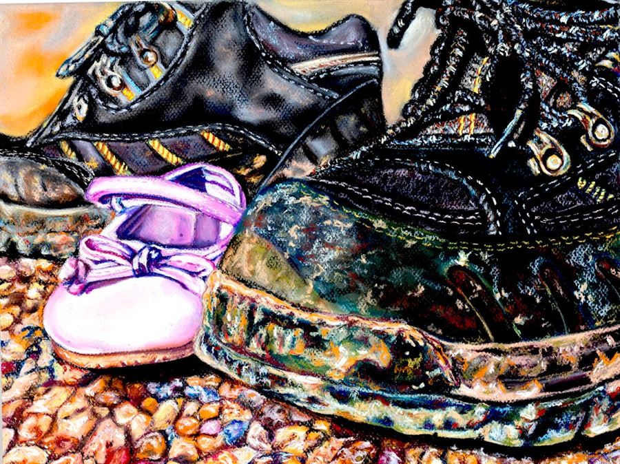 Shoes - drawing by Han Wen Zhang
